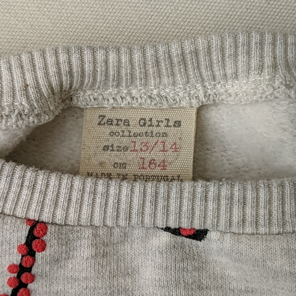 Zara girls graphic sweatshirt size 13/14 - Picture 2 of 2